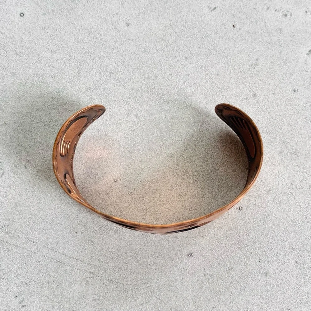 Bell Trading Post Copper Stamped Bear Paws Cuff Bracelet